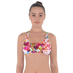 Abstract Colorful Heart Got No Strings Sports Bra