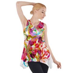 Abstract Colorful Heart Side Drop Tank Tunic by BangZart