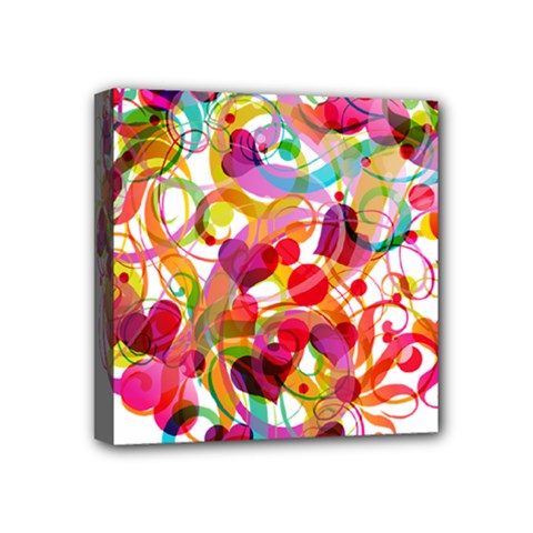 Abstract Colorful Heart Mini Canvas 4  X 4  by BangZart