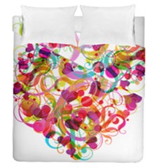 Abstract Colorful Heart Duvet Cover Double Side (queen Size) by BangZart