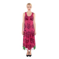 Floral Heart Sleeveless Maxi Dress by BangZart