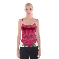 Floral Heart Spaghetti Strap Top by BangZart