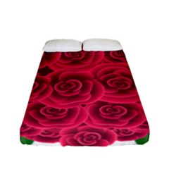 Floral Heart Fitted Sheet (full/ Double Size) by BangZart