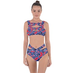 Batik Background Vector Bandaged Up Bikini Set 