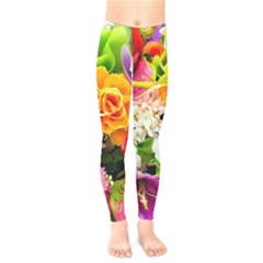 Colorful Flowers Kids  Legging