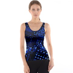 Blue Circuit Technology Image Tank Top by BangZart