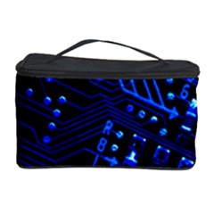 Blue Circuit Technology Image Cosmetic Storage Case by BangZart