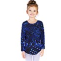 Blue Circuit Technology Image Kids  Long Sleeve Tee View1