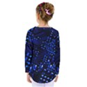 Blue Circuit Technology Image Kids  Long Sleeve Tee View2