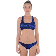 Blue Circuit Technology Image Cross Back Hipster Bikini Set