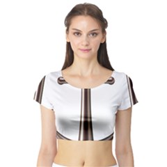 Anchor Short Sleeve Crop Top (tight Fit) by BangZart