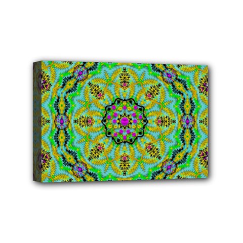 Golden Star Mandala In Fantasy Cartoon Style Mini Canvas 6  X 4  by pepitasart