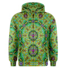 Golden Star Mandala In Fantasy Cartoon Style Men s Zipper Hoodie by pepitasart