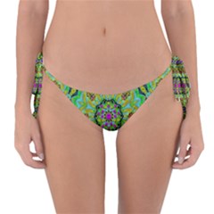 Golden Star Mandala In Fantasy Cartoon Style Reversible Bikini Bottom by pepitasart