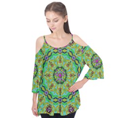 Golden Star Mandala In Fantasy Cartoon Style Flutter Tees