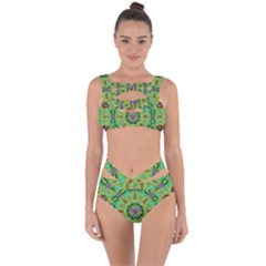 Golden Star Mandala In Fantasy Cartoon Style Bandaged Up Bikini Set 