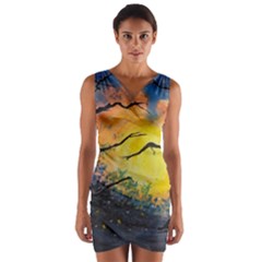 Soul Offering Wrap Front Bodycon Dress by Dimkad