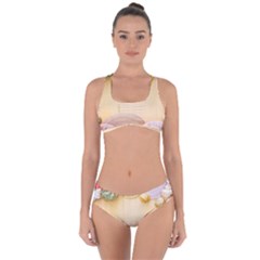 Sea Shell Pattern Criss Cross Bikini Set