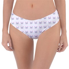 Pink Cute Cat Pattern Reversible Classic Bikini Bottoms