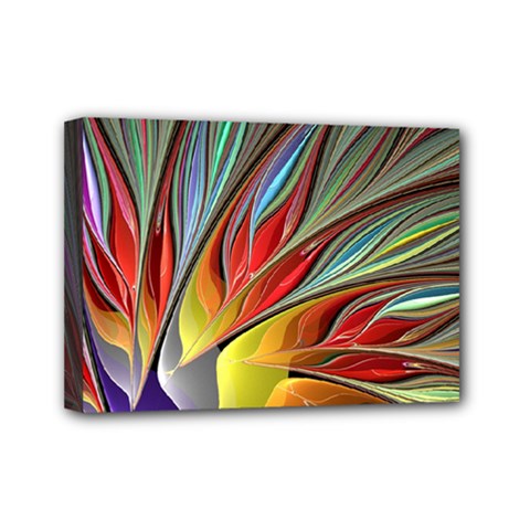 Fractal Bird Of Paradise Mini Canvas 7  X 5 