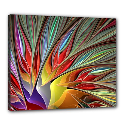 Fractal Bird Of Paradise Canvas 24  X 20 