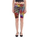 Fractal Bird Of Paradise Yoga Cropped Leggings View1