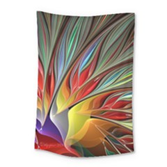 Fractal Bird Of Paradise Small Tapestry by WolfepawFractals