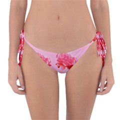 Pink Floral Pattern Reversible Bikini Bottom