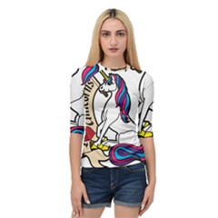 I Love Unicorn  Quarter Sleeve Tee