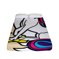 I Love Unicorn  Fitted Sheet (full/ Double Size)