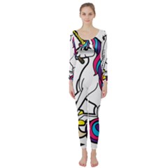 I Love Unicorn  Long Sleeve Catsuit