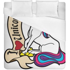 I Love Unicorn  Duvet Cover (king Size)