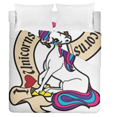 I Love Unicorn  Duvet Cover Double Side (queen Size)