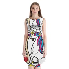 I Love Unicorn  Sleeveless Chiffon Dress  