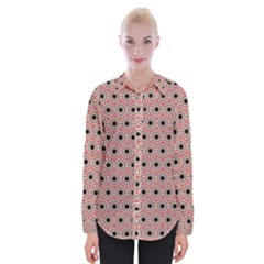 Black Stars Pattern Womens Long Sleeve Shirt