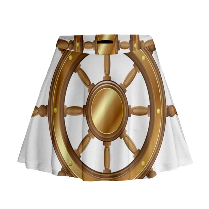 Boat Wheel Transparent Clip Art Mini Flare Skirt