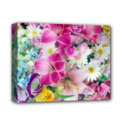 Colorful Flowers Patterns Deluxe Canvas 14  X 11 