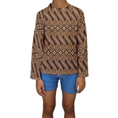 Batik The Traditional Fabric Kids  Long Sleeve Swimwear by BangZart