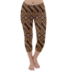 Batik The Traditional Fabric Capri Winter Leggings  by BangZart