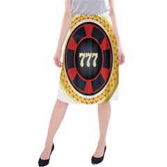 Casino Chip Clip Art Midi Beach Skirt by BangZart