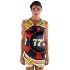 Casino Chip Clip Art Wrap Front Bodycon Dress by BangZart