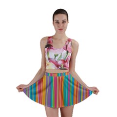 Colorful Striped Background Mini Skirt by TastefulDesigns