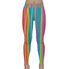 Colorful Striped Background Classic Yoga Leggings