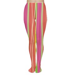 Colorful Striped Background Women s Tights