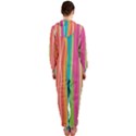 Colorful striped background Hooded Jumpsuit (Ladies)  View2