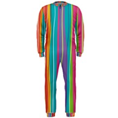 Colorful Striped Background Onepiece Jumpsuit (men) 