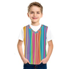 Colorful Striped Background Kids  Sportswear