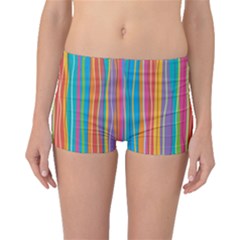 Colorful Striped Background Boyleg Bikini Bottoms