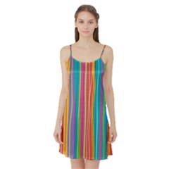 Colorful Striped Background Satin Night Slip by TastefulDesigns