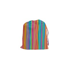 Colorful Striped Background Drawstring Pouches (xs) 